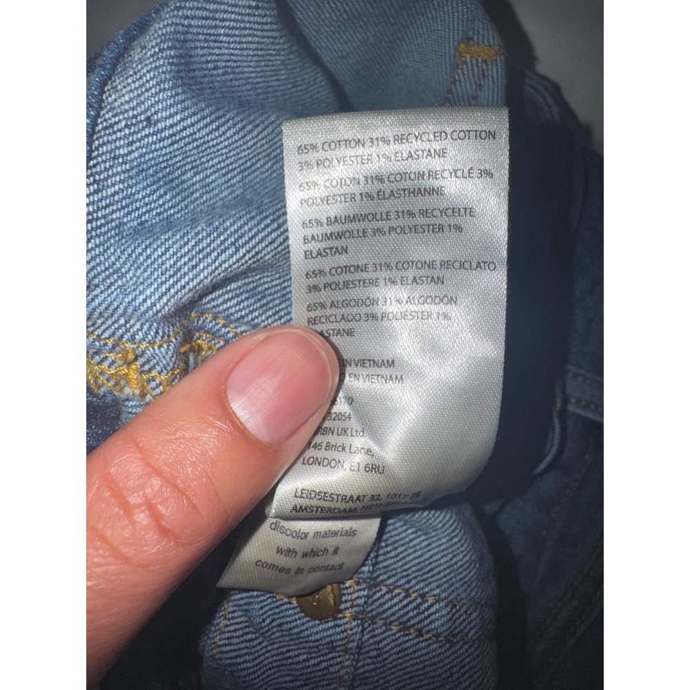 Pilcro Anthropologie Sz 25 Wanderer Jean Blue Denim Relaxed - Picture 10 of 10